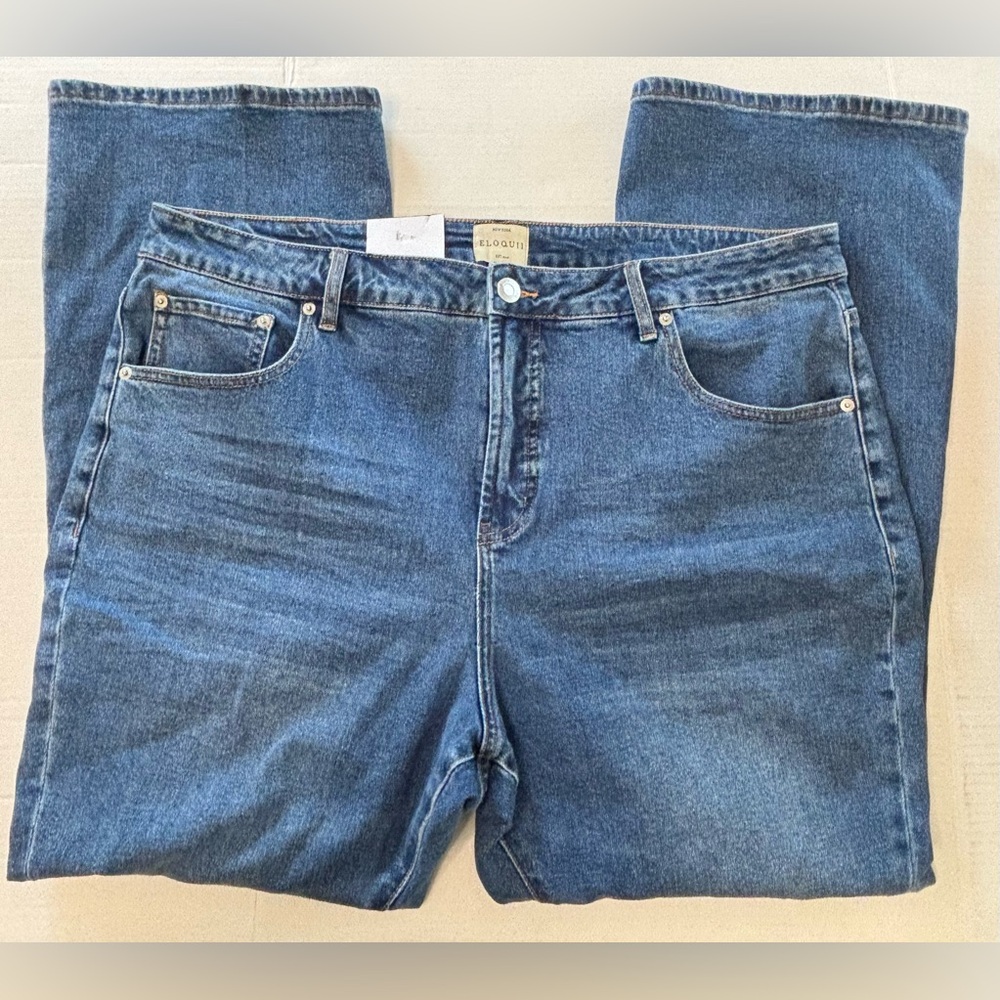 ELOQUII NWT Medium Wash The Flare Jean Size 18